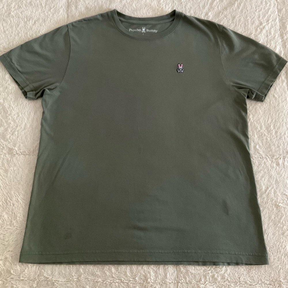 Psycho Bunny Men’s Short Sleeve Tee - Green Size 5 - Casual Style